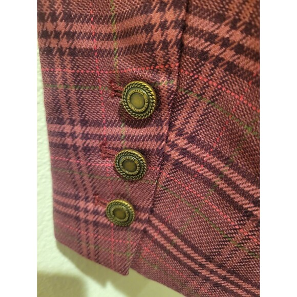 NWT G by Giuliana Black Label Women's Plus Size 3X Blazer Jacket Violet Plaid - Picture 11 of 13